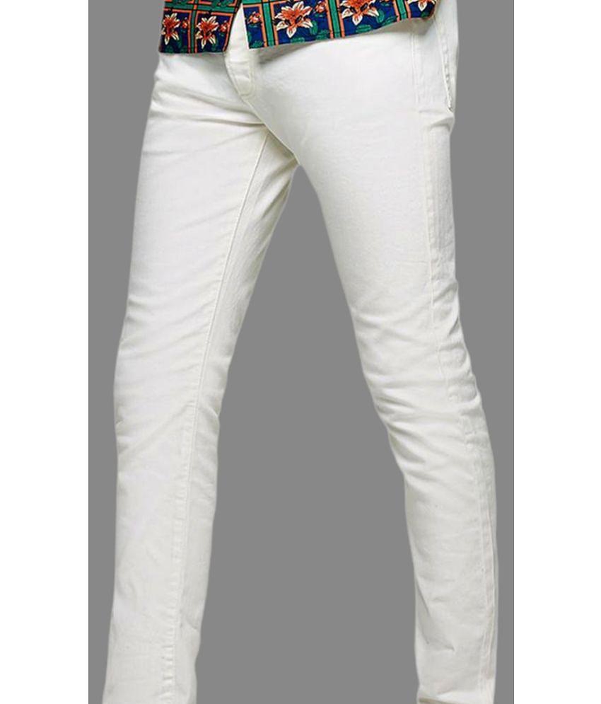 Lawson - White Denim Skinny Fit Men''s Jeans ( Pack of 1 ) - None