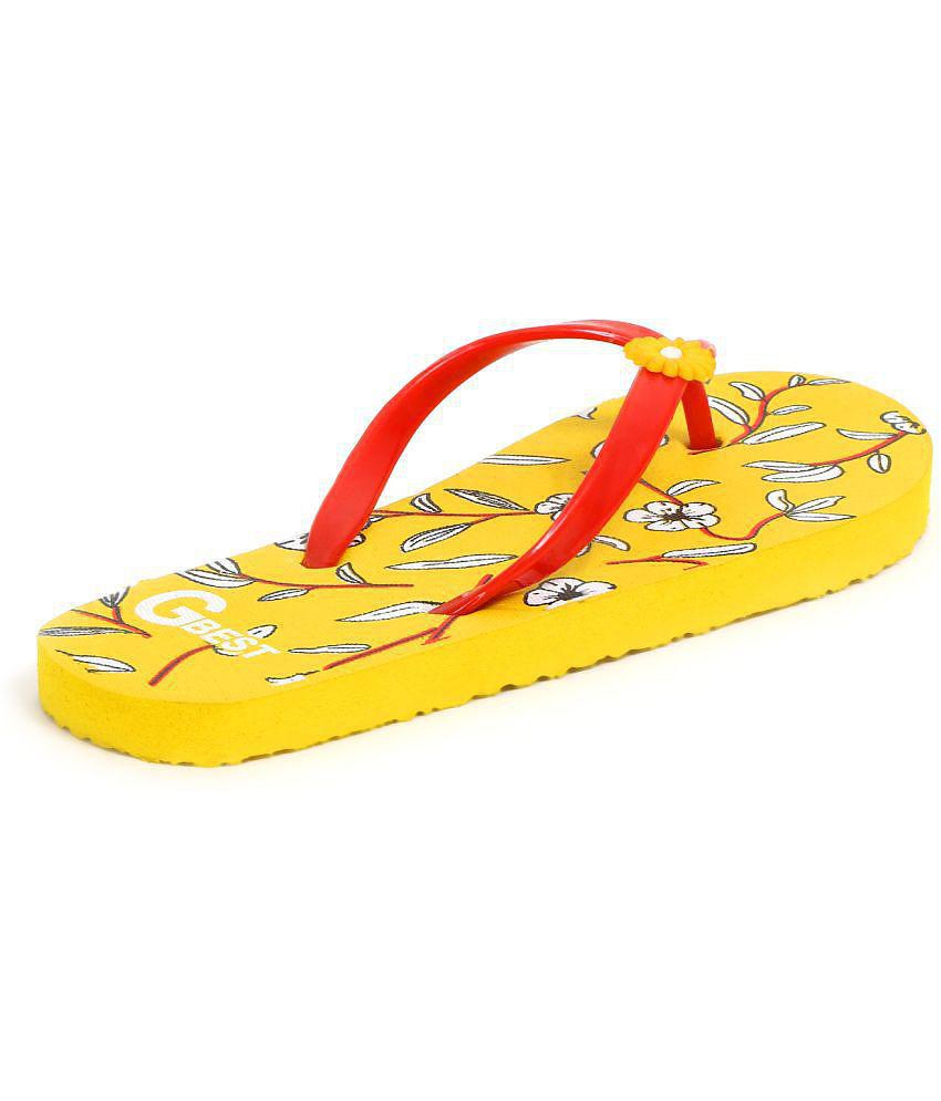 G Best - Yellow Women''s Flip Flop - None