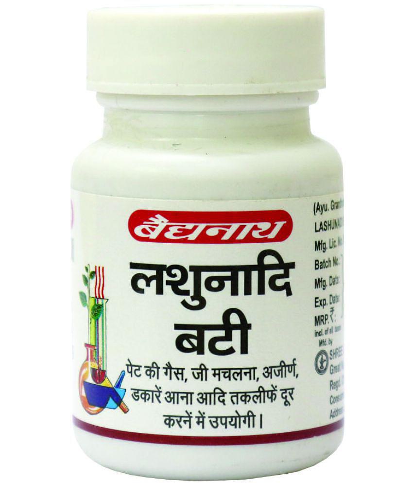 Baidyanath Lashunadi Bati 80 Tablets (Pack Of 2) Digestive Problems, Laxative & Stimulant