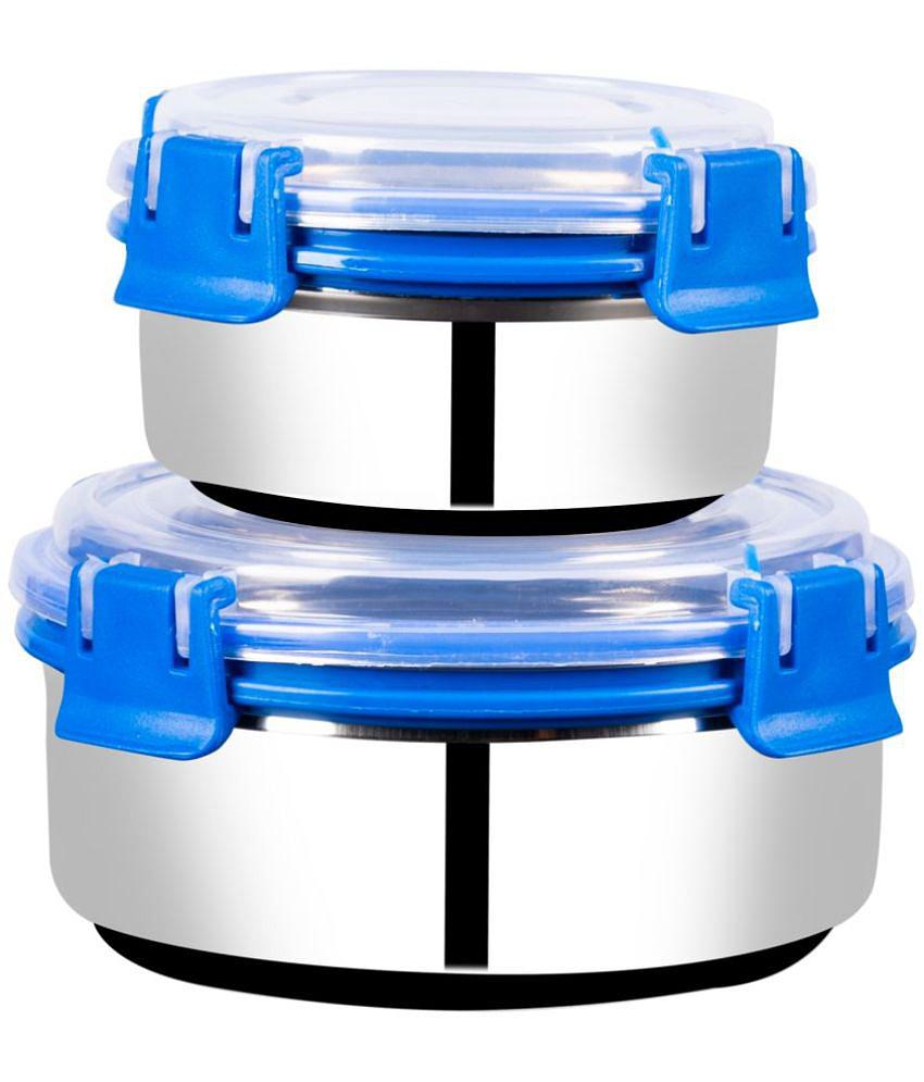 BOWLMAN Steel Blue Food Container ( Set of 2 ) - Blue