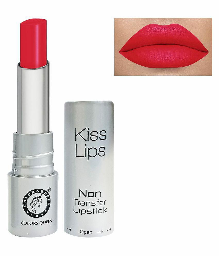 Colors Queen Kiss Lips Non Transfer Matte Creme Lipstick (Enlight) Red 3 g