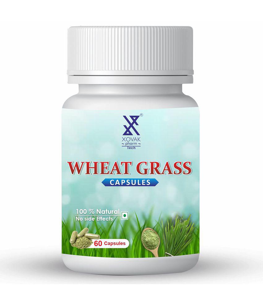 xovak pharmtech Organic Wheat Grass Capsule 50 gm Pack Of 1