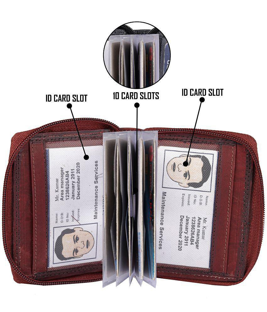 Premium Men Tough - Leather Card Holder ( Pack of 1 ) - Maroon 2025 at ShopCircuit | ONDC