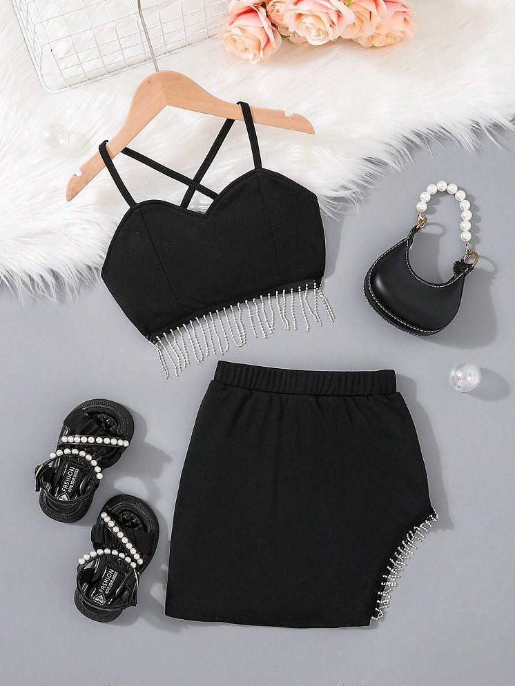 Stylish Men Addyvero Pack of 1 Girls Polyester Top With Skirt ( Black ) - None 2025 at ShopCircu