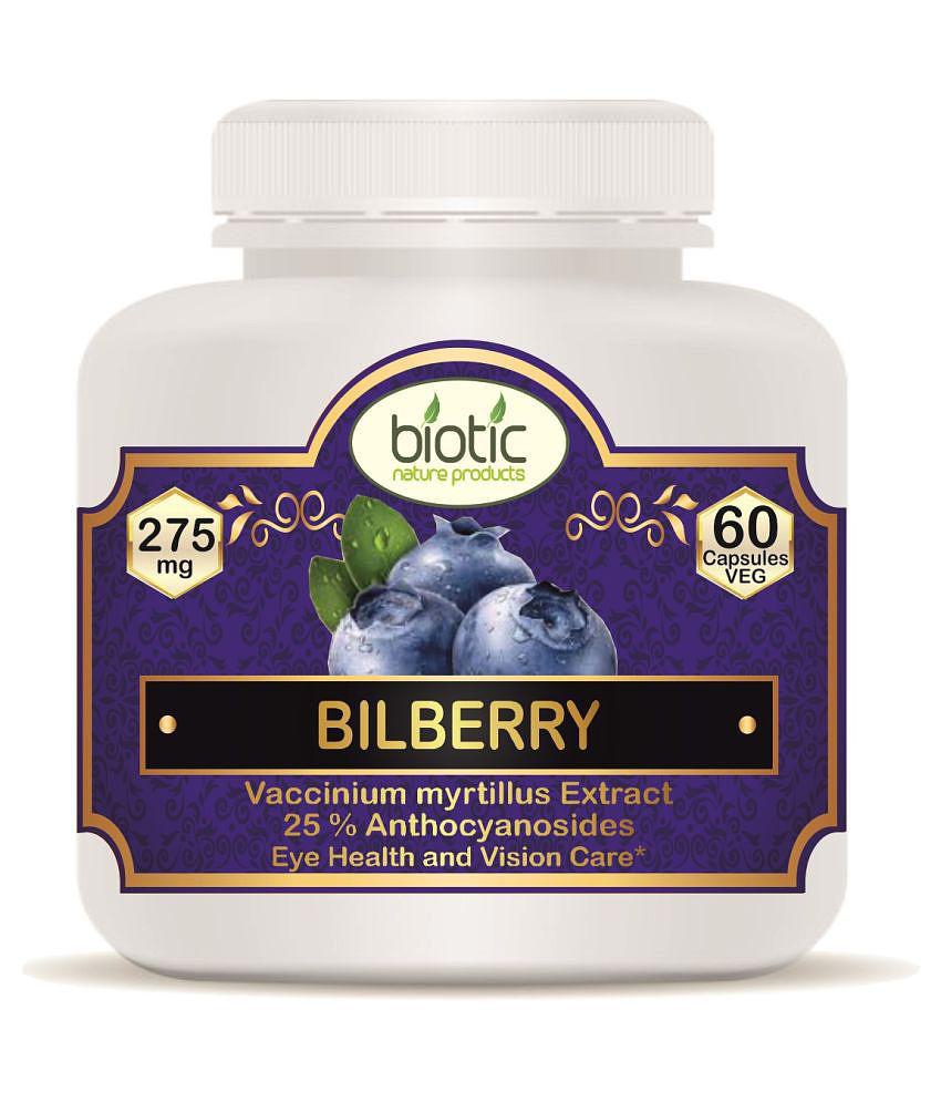 Biotic Bilberry Extract Capsules - 275mg Capsule 60 no.s