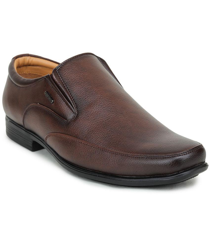 Affordable Men Liberty - Brown Men's Slip On Formal Shoes - None 2025 at ShopCircuit | ONDC