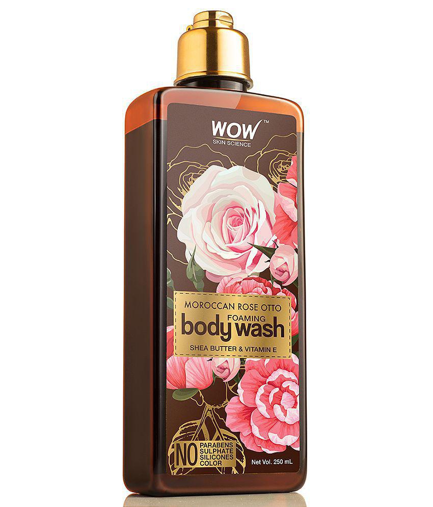 WOW Skin Science Rose Otto Foaming Body Wash - No Parabens, Sulphate, Silicones & Color - 250mL