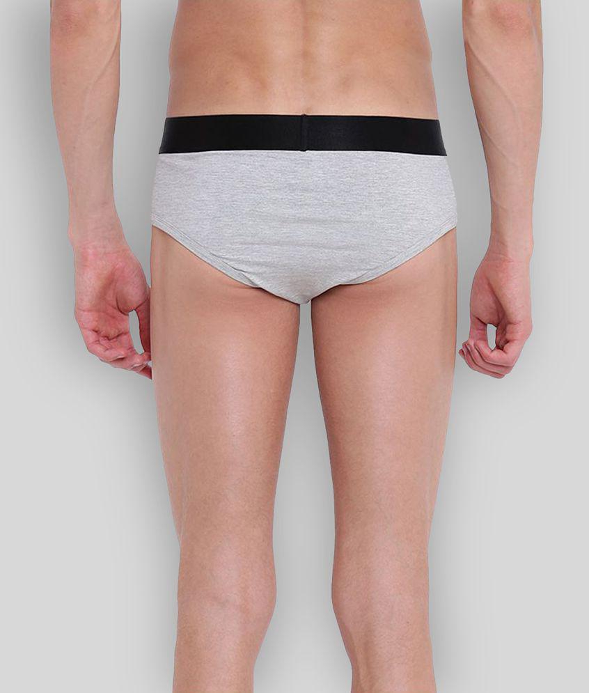 Trendy Men La Intimo - Light Grey Cotton Men's Briefs ( Pack of 1 ) - S 2025 at ShopCircuit | ON