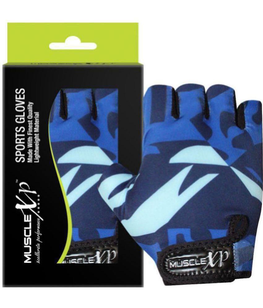 MuscleXP - Blue Gym Gloves ( 1 Pair ) - One Size