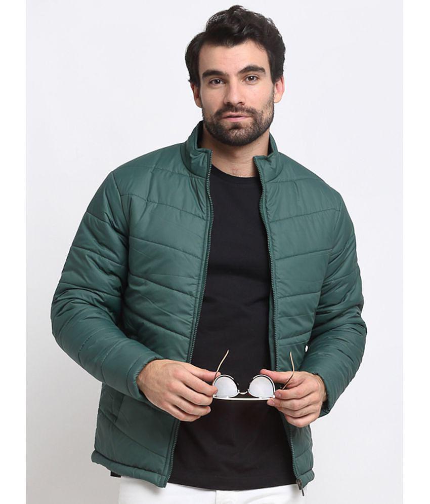 9TY3REE Polyester Men''s Quilted & Bomber Jacket - Green ( Pack of 1 ) - None