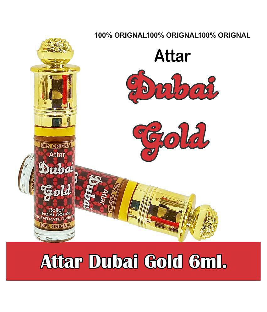 INDRA SUGANDH BHANDAR Attar Dubai Gold UAE Perfume Oil 6ml Rollon Pack