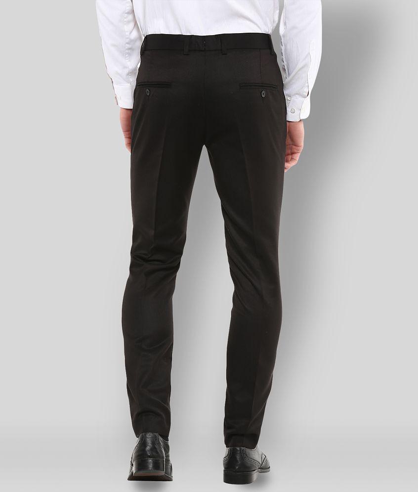 Inspire Clothing Inspiration - Black Polycotton Slim - Fit Men''s Formal Pants ( Pack of 1 ) - None