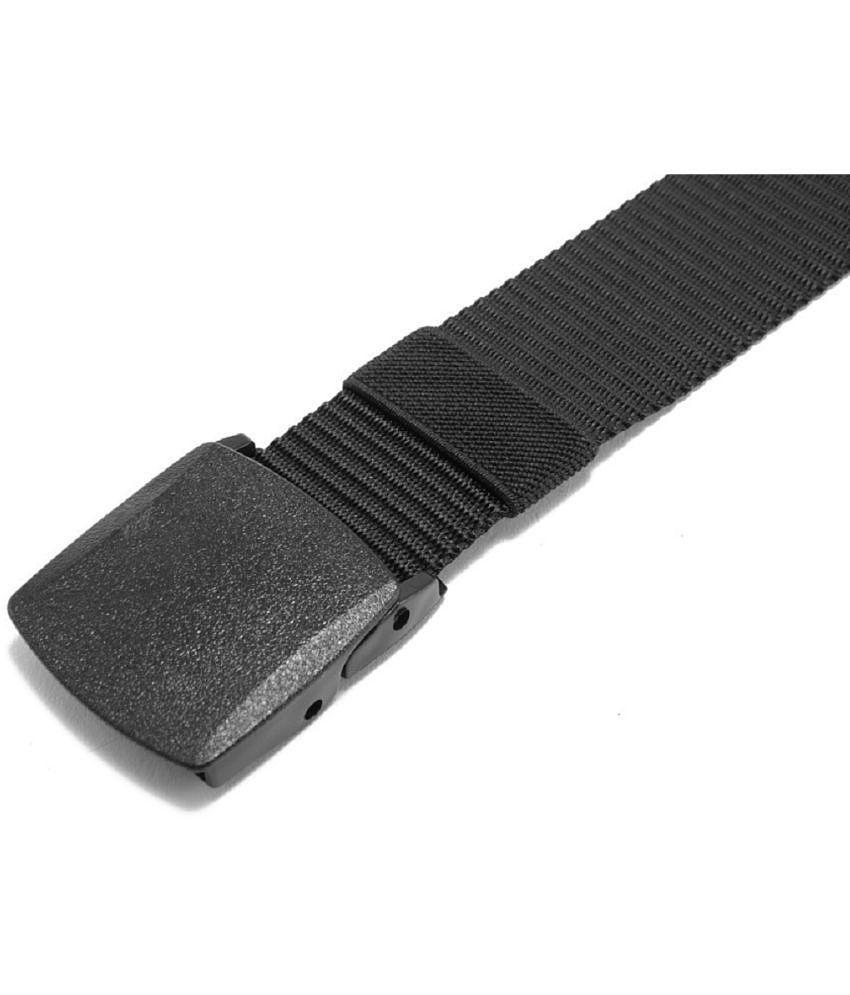 Buy Online Garg Store ZACH - Black Canvas Men's Casual Belt ( Pack of 1 ) - None