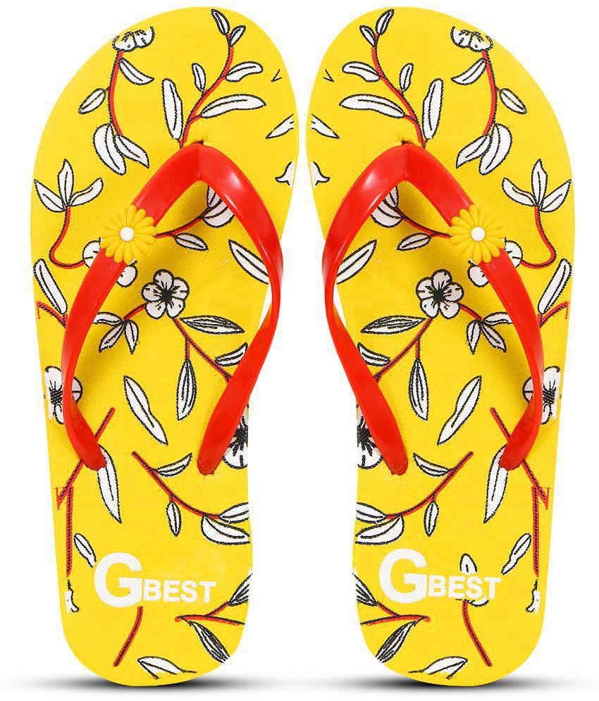 G Best - Yellow Women''s Flip Flop - None