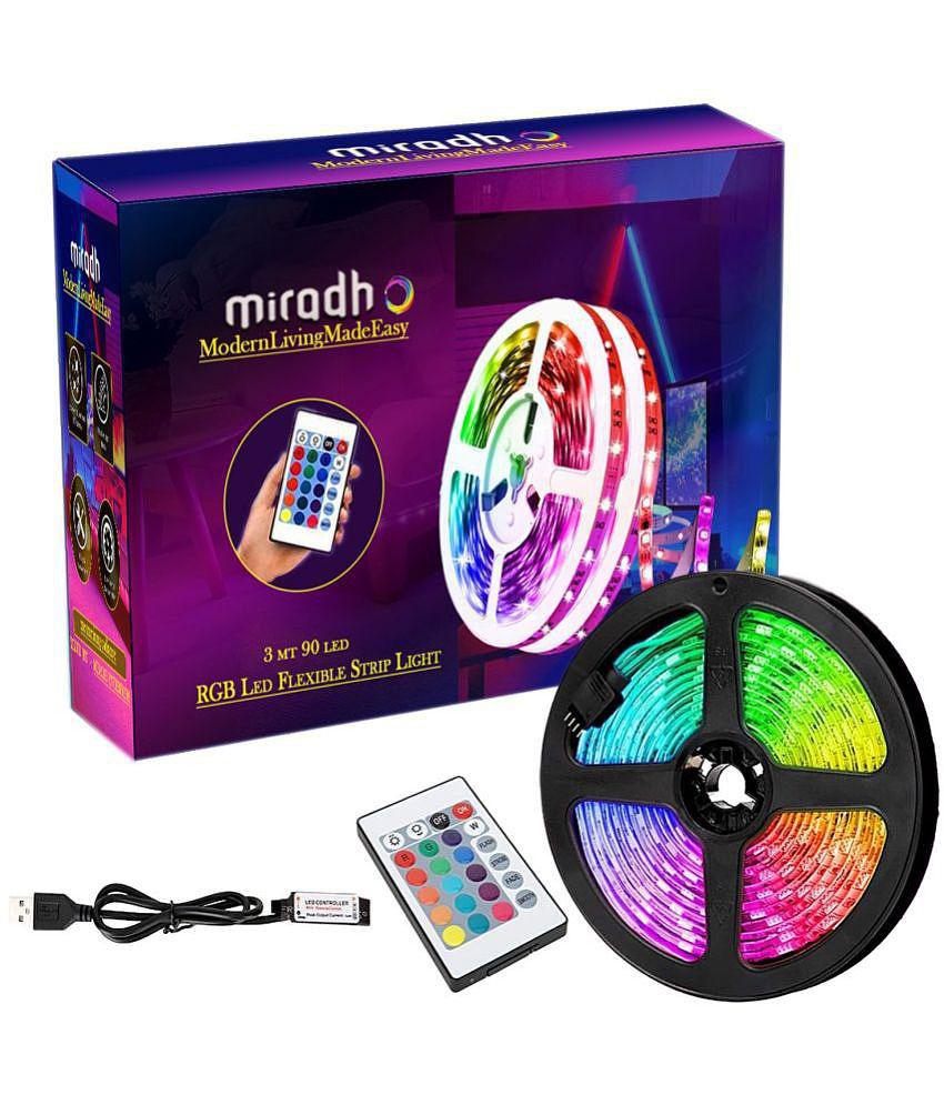 MIRADH - Multicolor 3Mtr LED Strip ( Pack of 1 ) - Multicolor