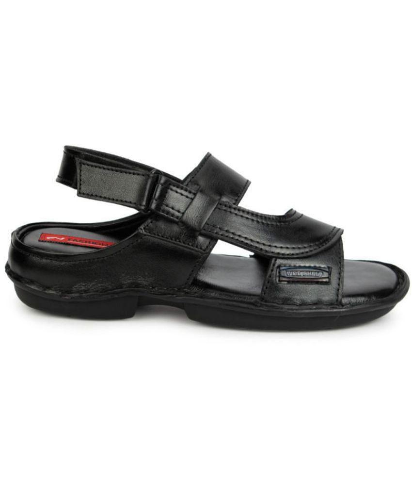 Latest Women Fashion Victim Black Leather Sandals - None 2025 at ShopCircuit | ONDC