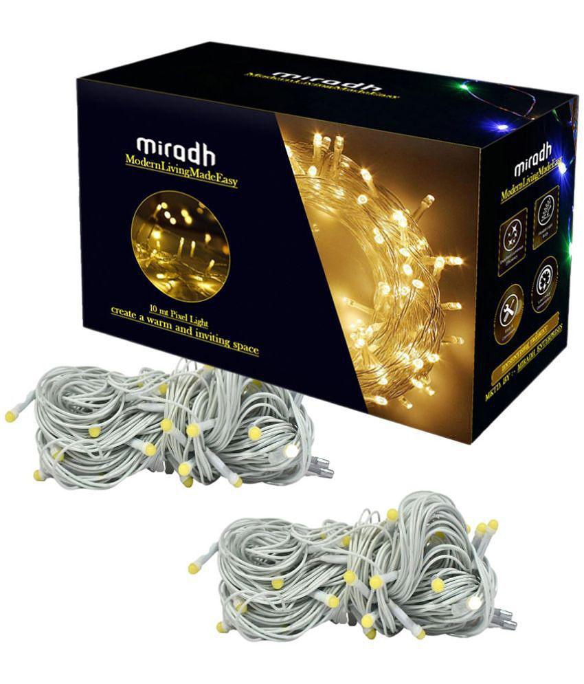 MIRADH - Yellow 10Mtr String Light (Pack of 2) - Yellow