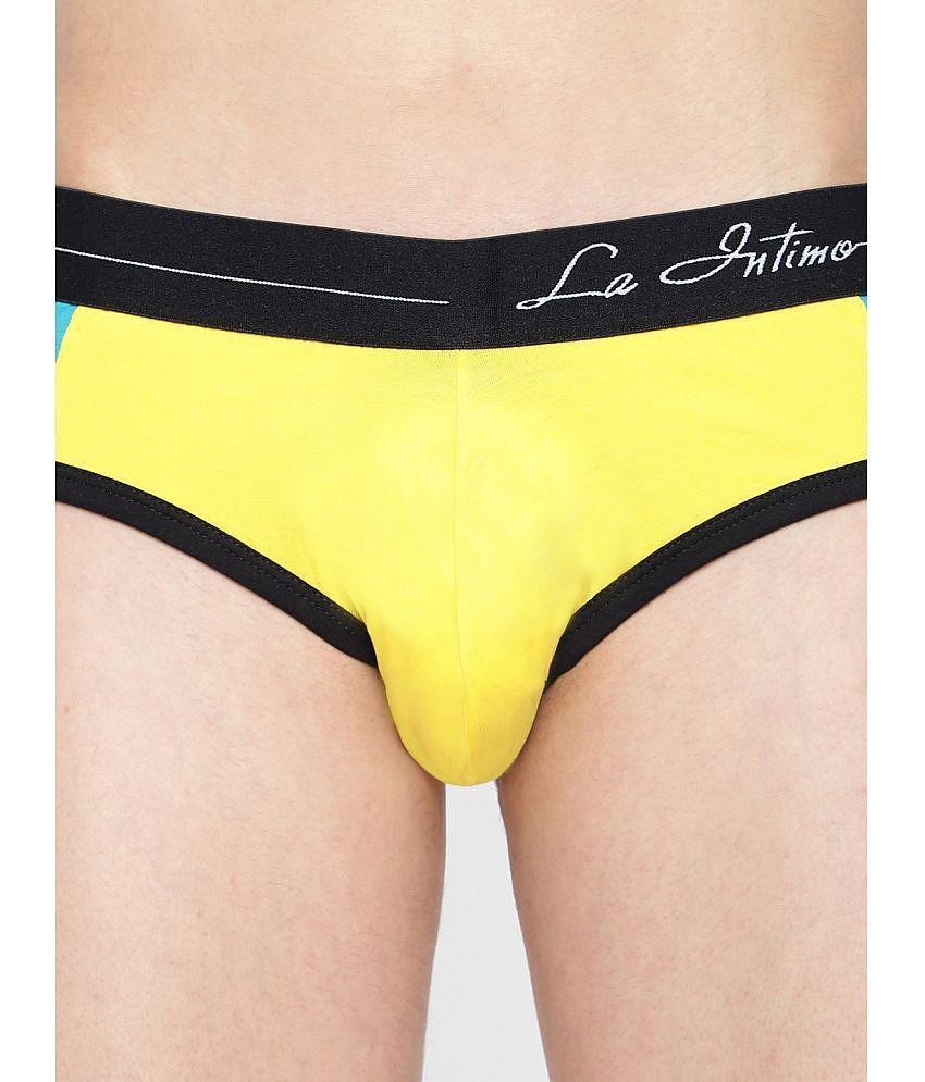 New Men La Intimo Yellow Cotton Mens Briefs ( Pack of 1 ) - None 2025 at ShopCircuit | ONDC