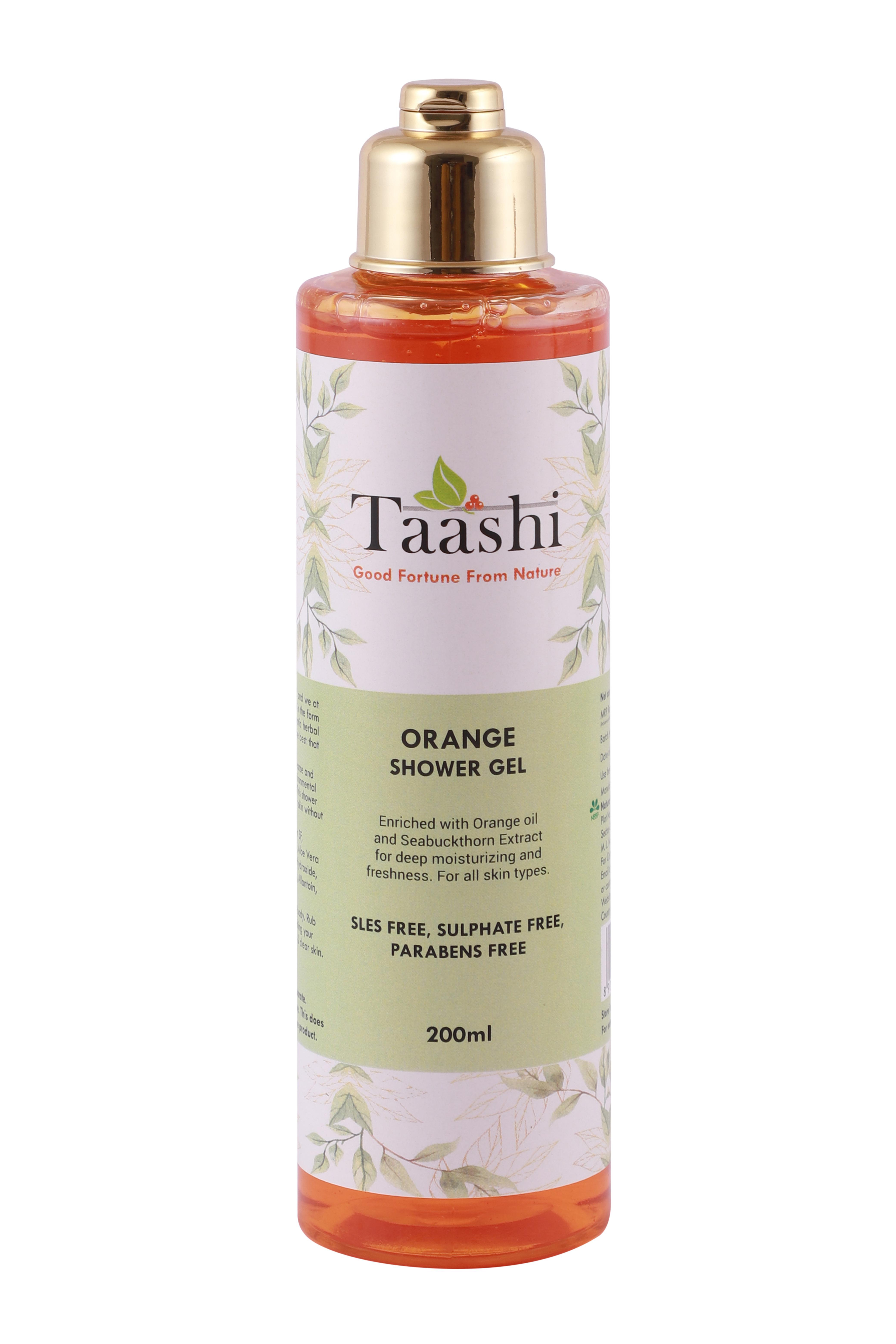 Taashi Orange Shower Gel(200 ML) for deep moisturizing and freshness