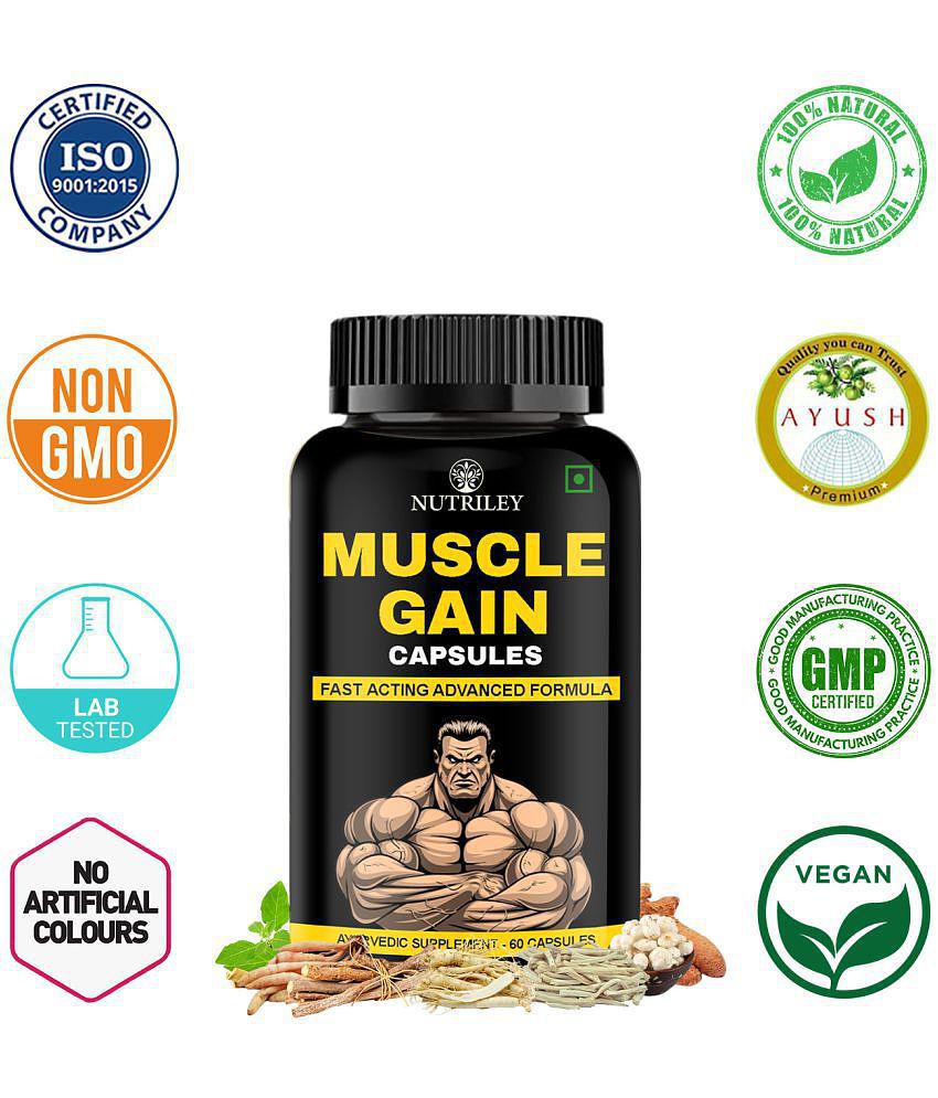 Nutriley Muscle Gain Capsule, Mass Gainer, 60 gm Capsule