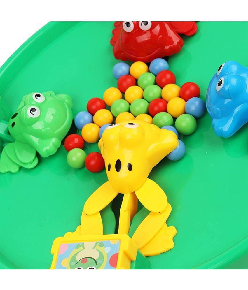 Zyamalox  Frog Eat Beans Game-4 Players-61038 | Eat The Beans | Hungry Frog Game for Kids | Multiplayer Games | Game for Players | Board Game (Assorted colour and Print)