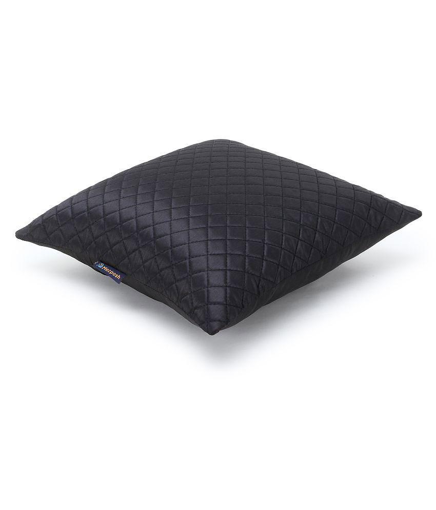 mezposh Combos Satin Cushion Covers 30X30 cm (12X12) - Black