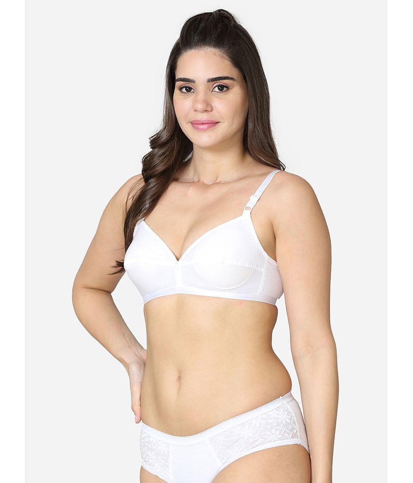 VStar - White Cotton Non Padded Women''s Everyday Bra ( Pack of 1 ) - None