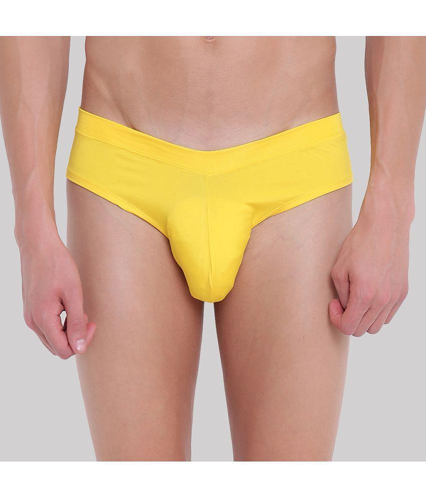Affordable Men BASIICS By La Intimo - Yellow BCSSS03 Polyester Mens Briefs ( Pack of 1 ) - None 