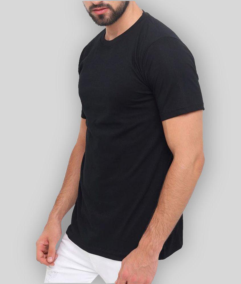 Latest Men SKYRISE - Black Cotton Slim Fit Men's T-Shirt ( Pack of 1 ) - None 2025 at ShopCircui