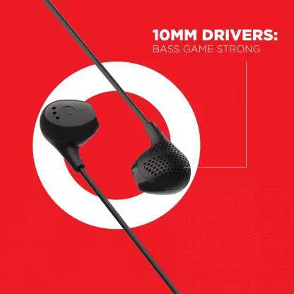 boAt Bassheads 104 | Wired Earphones with 10mm drivers, Absolute Experience, Immersive Audio, Lightweight Design Black