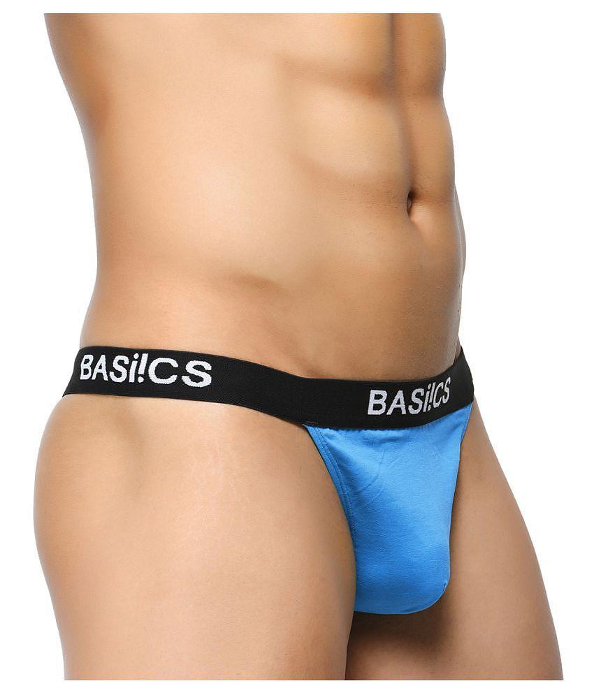 Sophisticated Men BASIICS By La Intimo - Multicolor Cotton Blend Mens Thongs ( Pack of 3 ) - L 2