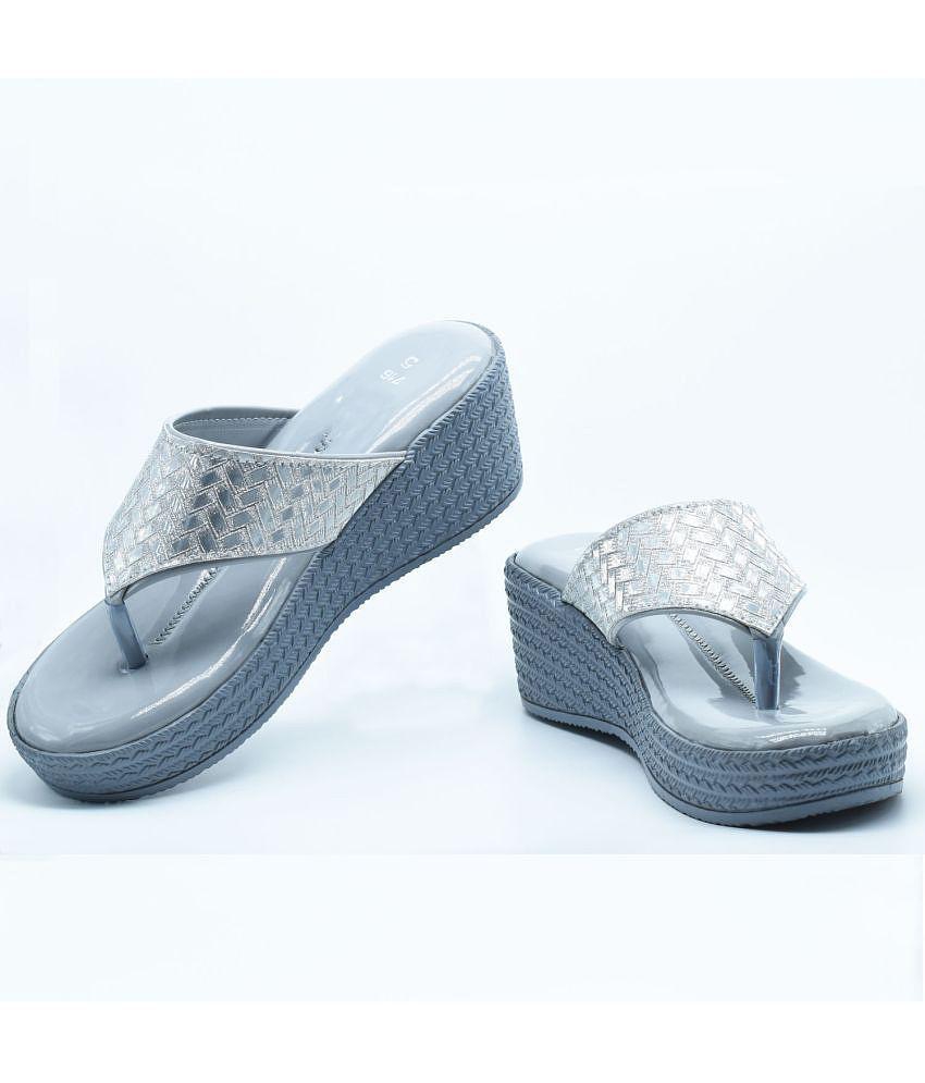 Dream Makers - Gray Women's Slip On Heels - None