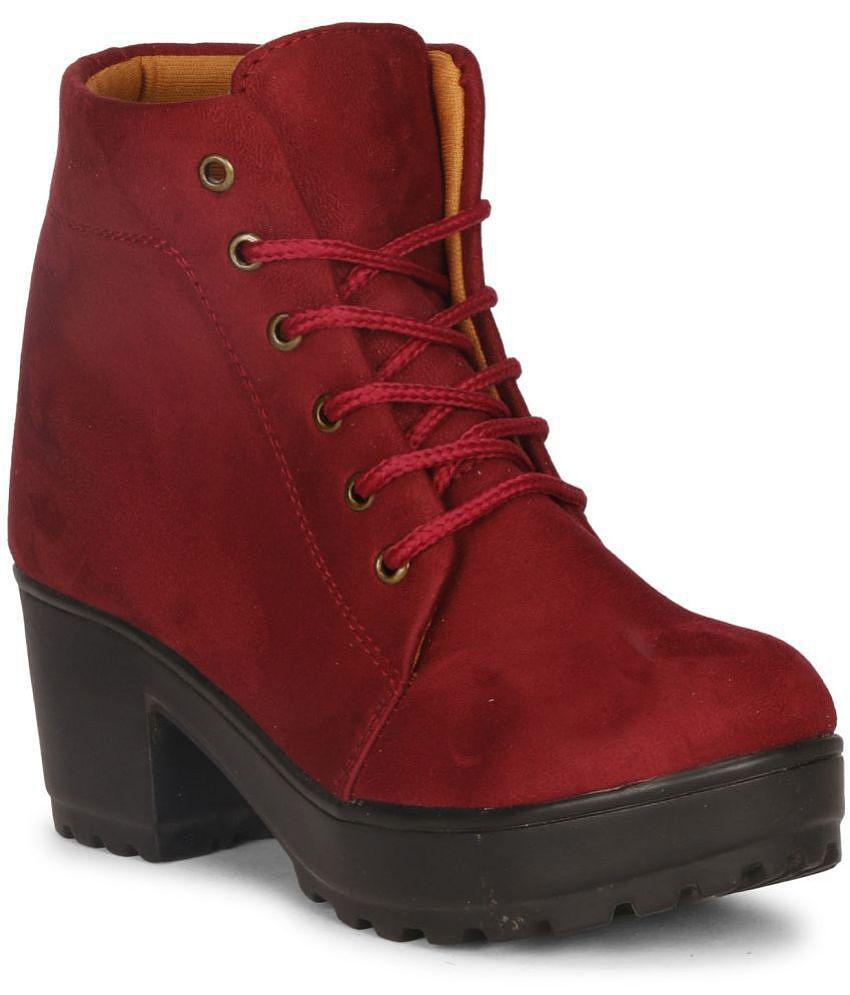 Ishransh - Red Women's Ankle Length Boots - None