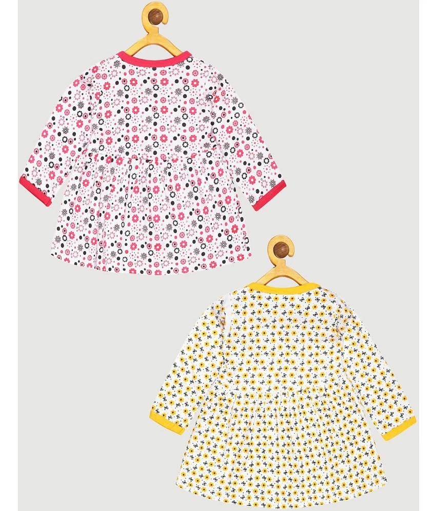 Luxurious Women Babeezworld - Pink & Yellow Cotton Baby Girl Dress ( Pack of 2 ) - None 2025 at 