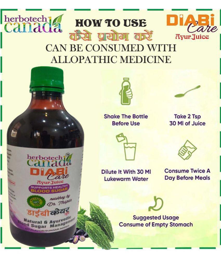 Herbotech Canada DIABETES CONTROL WITH 11 HERBS JUICE DIABITCARE SAFE & EFFECTIVE I NO ADDED SUGAR