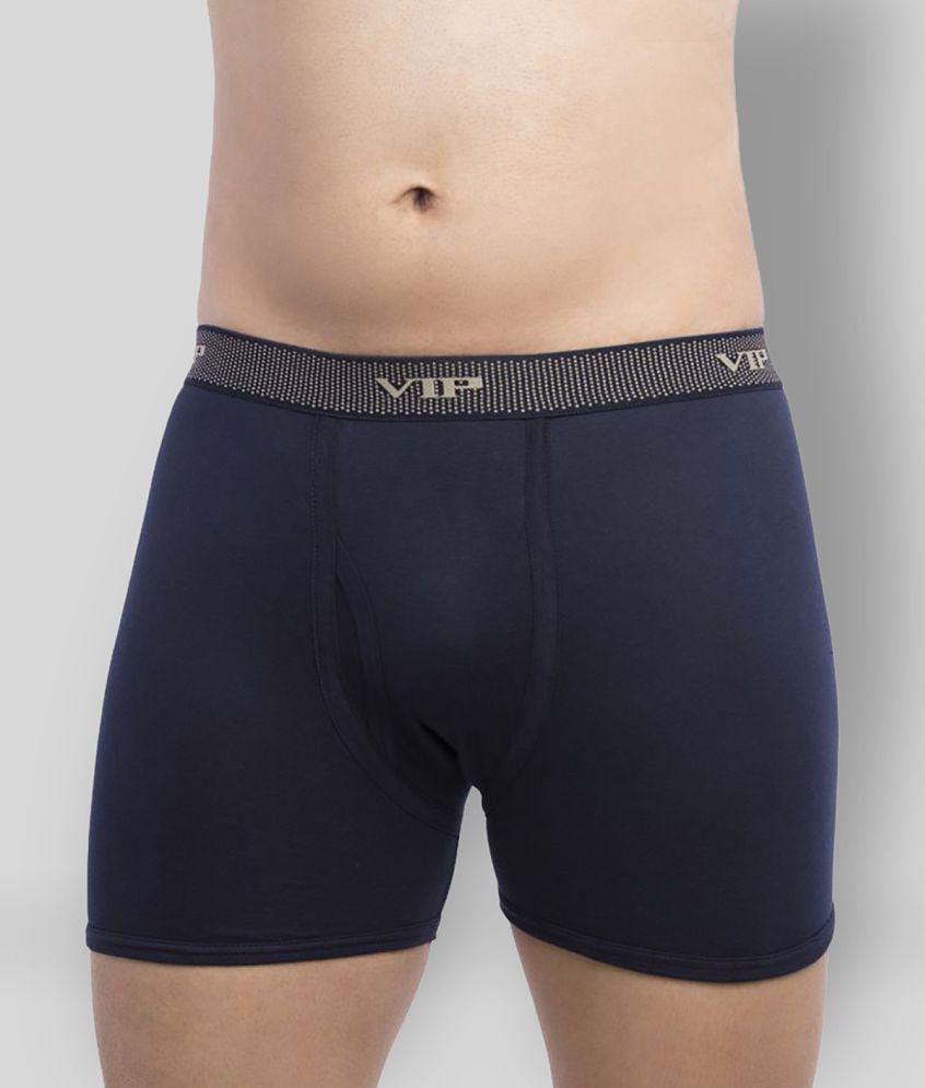 VIP - Blue Cotton Men's Trunks ( Pack of 4 ) - 85