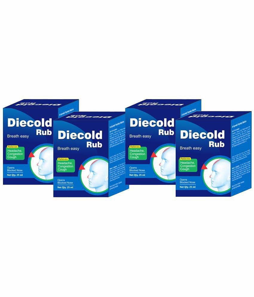 Leeford Diecold Rub For Headache and Common Cold 25ml Pack of 4