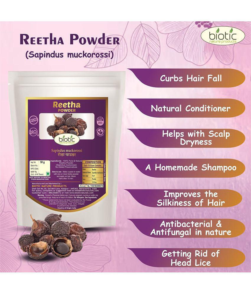 Biotic Amla, Reetha and Shikakai Powder (50g Each) 150 gm