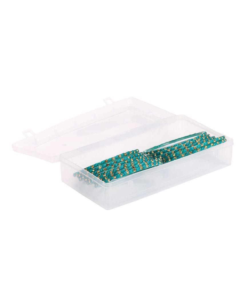 Top Men AFAST  12 Colorful Glass Bangle Party Set  & Crystal With Safety Box-EL_2.6 - None 2025 