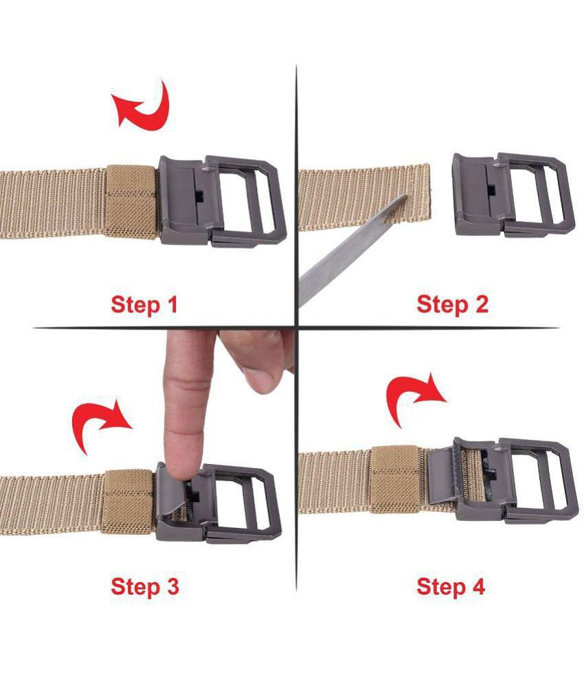 Top Men Zacharias - Multicolor Canvas Men's Casual Belt ( Pack of 2 ) - None 2025 at ShopCircuit