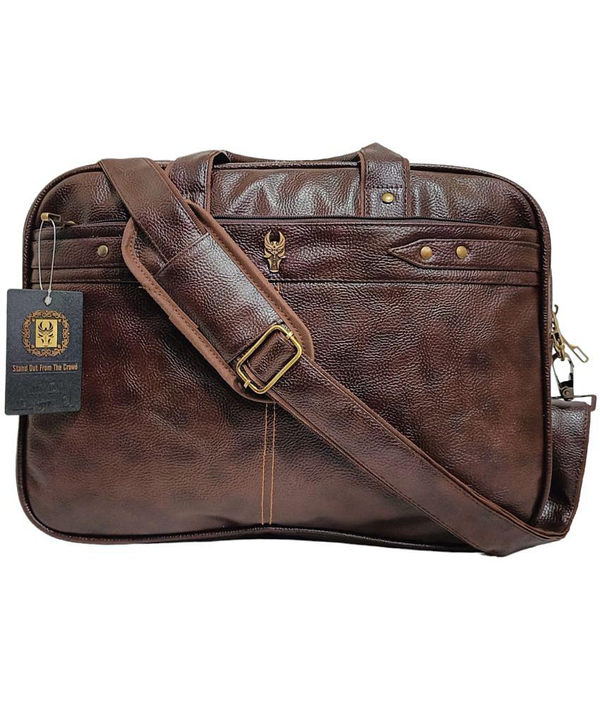 Trendy Men krishiv - Brown P.U Office Bag - Brown 2025 at ShopCircuit | ONDC