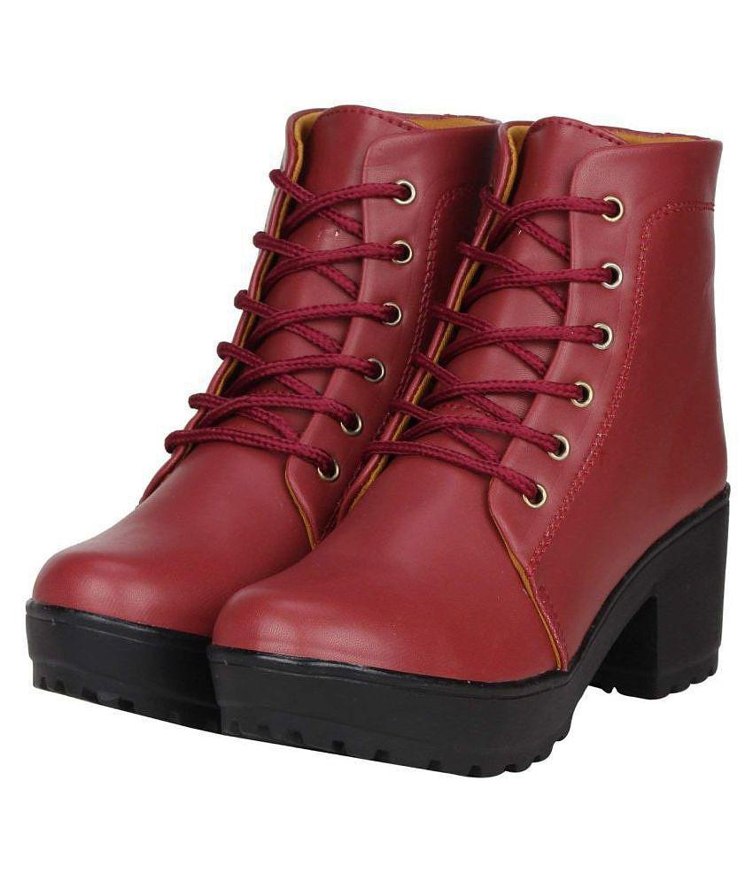 Commander Maroon Ankle Length Chukka Boots - None