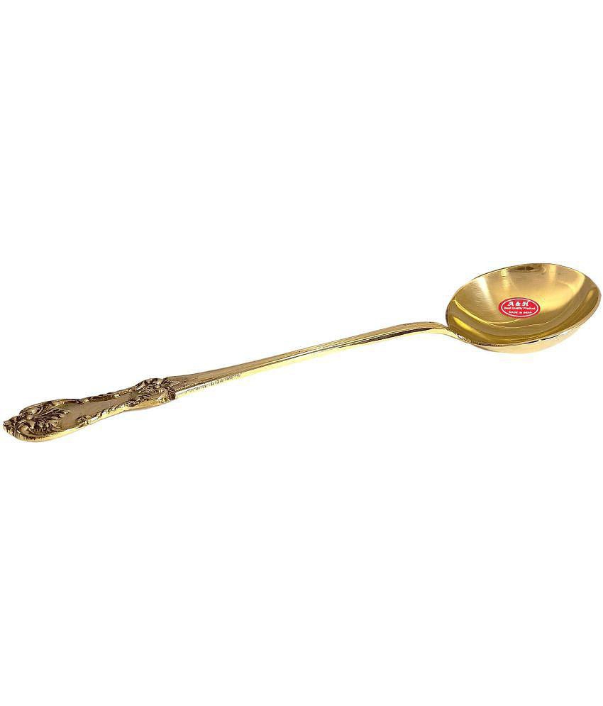 A & H ENTERPRISES - Brass Brass Serving Spoon ( Pack of 1 ) - Brass