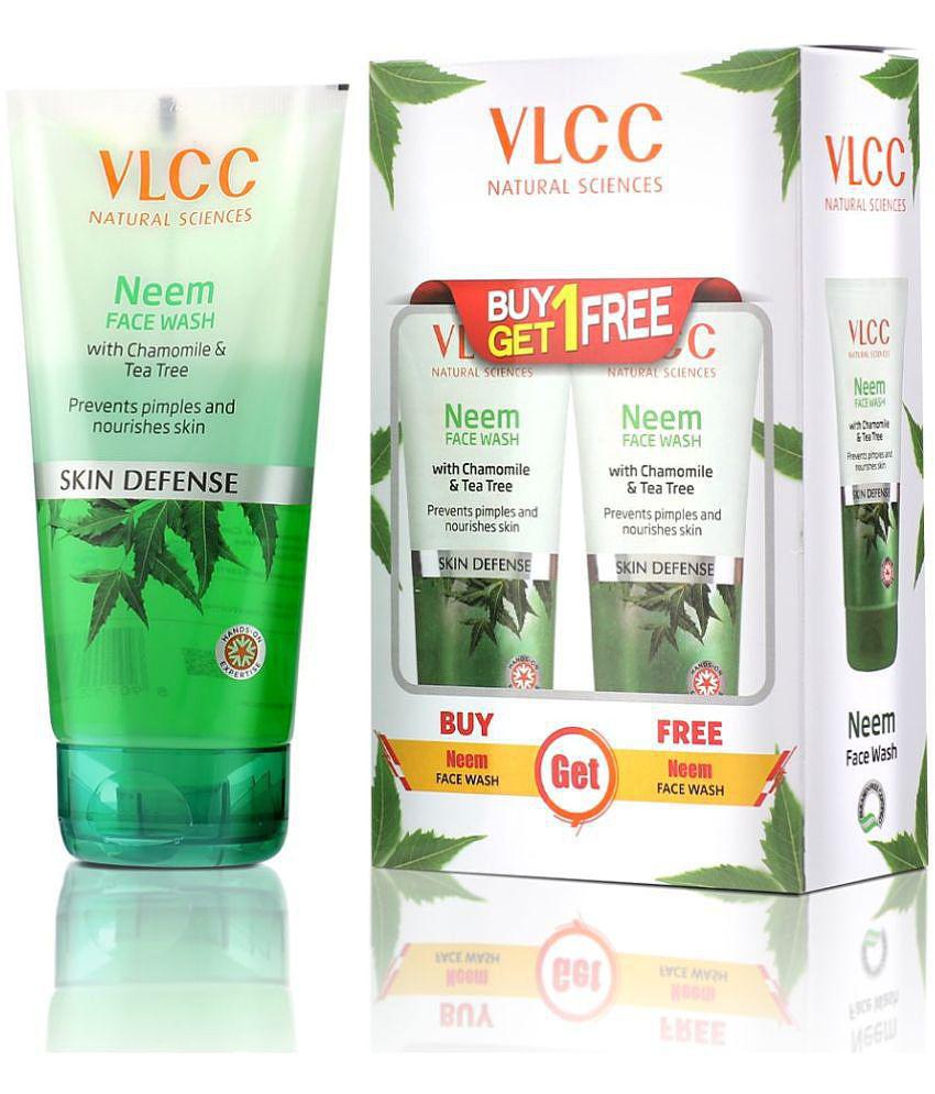 VLCC Neem Face Wash, 300 ml (Buy One Get One) Prevents Pimples & Nourishes