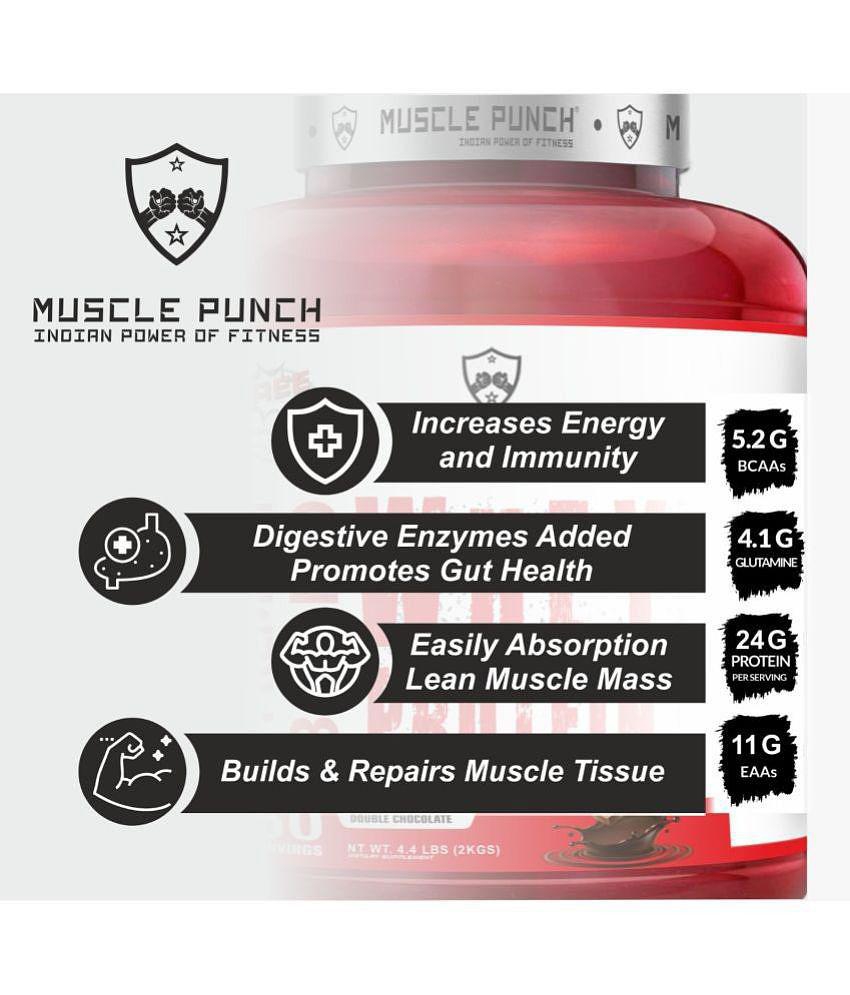 Muscle Punch - 100% Premium Blend Whey Protein Powder ( 2 kg , Fruit Fussion - Flavour )