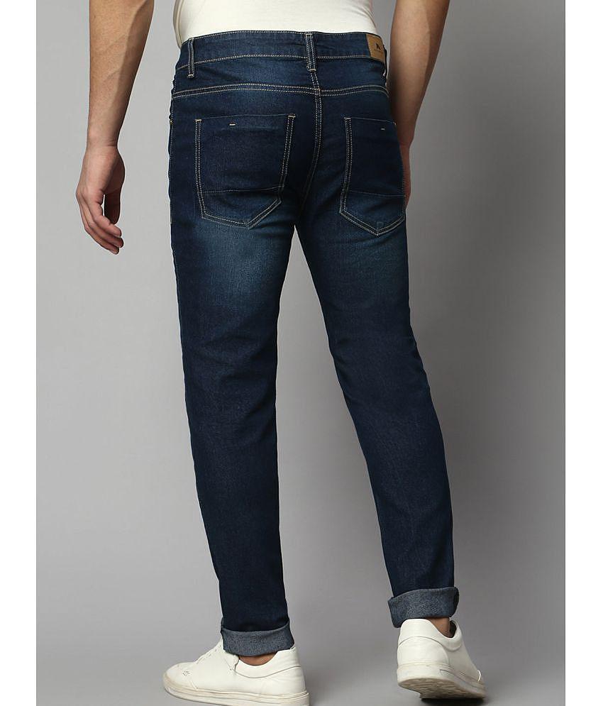 Luxurious Men Dennis Lingo - Blue Cotton Blend Slim Fit Mens Jeans ( Pack of 1 ) - None 2025 at 