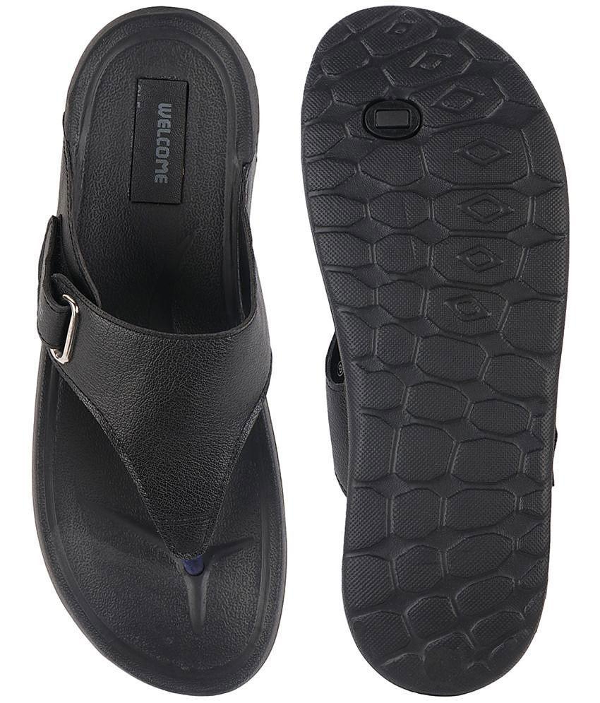 Premium Men Welcome - Black Mens Sandals - None 2025 at ShopCircuit | ONDC