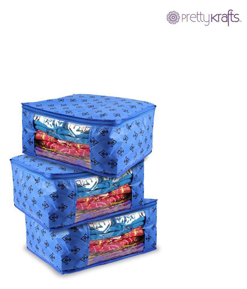 Affordable Men PrettyKrafts Blue Saree Covers - 12 Pcs - Blue 2025 at ShopCircuit | ONDC