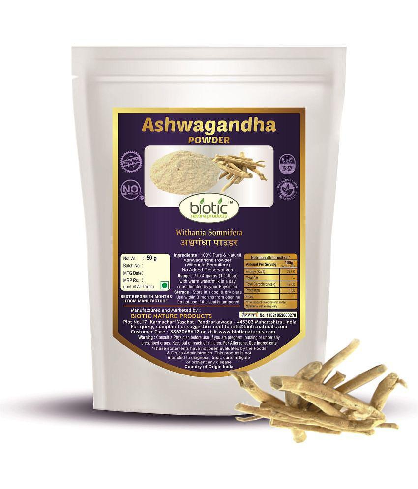 Biotic Ashwagandha Powder/Aswagandha Powder 50 gm