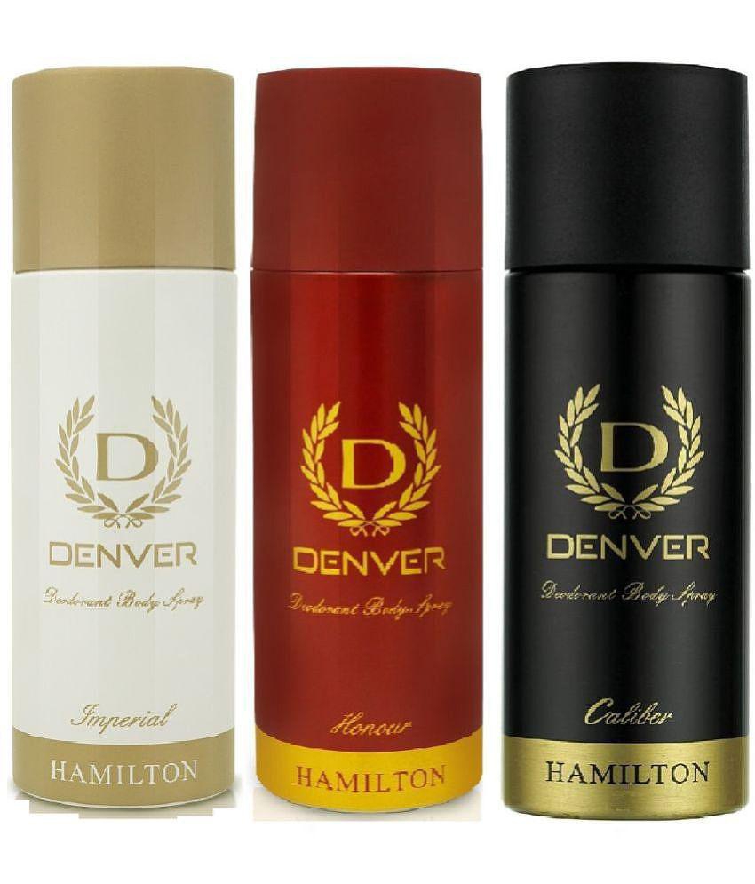 Denver - Honour, Imperial, Caliber Nano Deo Deodorant Spray for Men 50 ml ( Pack of 3 )